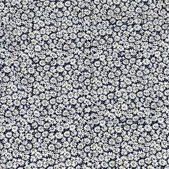 NWT J. Crew Men's Navy & White Short-Sleeve Floral/Daisy-Print Shirt - SIZE L - Picture 3 of 7